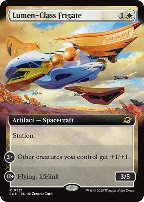 Lumen-Class Frigate (Extended Art) card from Edge of Eternities
