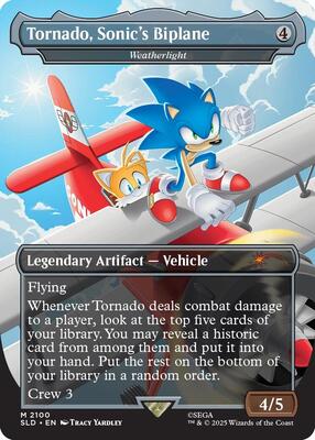 Tornado, Sonic's Biplane - Weatherlight card from Secret Lair Drop Series