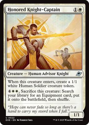 Honored Knight-Captain card from Edge of Eternities