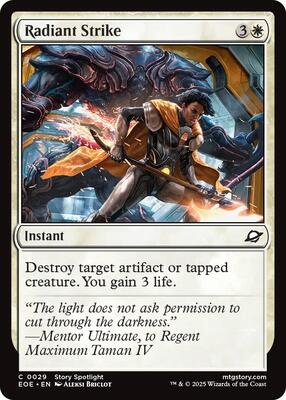 Radiant Strike card from Edge of Eternities