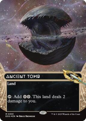 Ancient Tomb (0091) (Borderless) (Galaxy Foil) card from Edge of Eternities: Stellar Sights