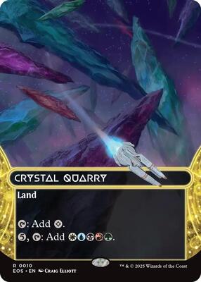 Crystal Quarry (0010) (Borderless) card from Edge of Eternities: Stellar Sights