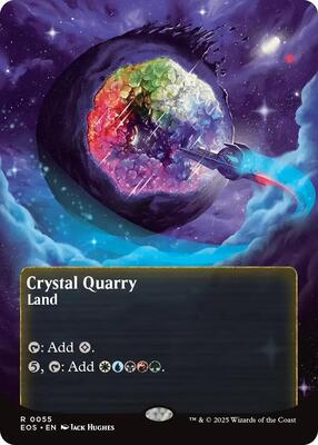 Crystal Quarry (0055) (Borderless) card from Edge of Eternities: Stellar Sights