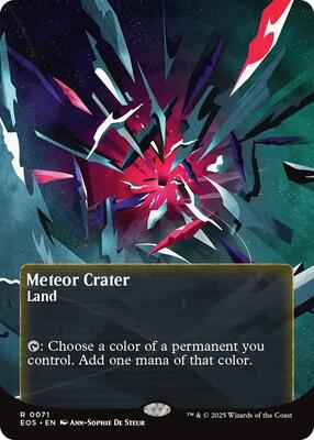 Meteor Crater (0071) (Borderless) card from Edge of Eternities: Stellar Sights