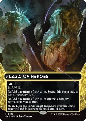 Plaza of Heroes (0123) (Borderless) (Galaxy Foil) card from Edge of Eternities: Stellar Sights