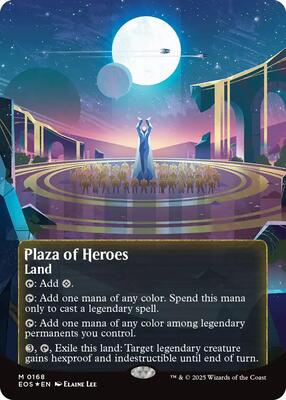 Plaza of Heroes (0168) (Borderless) (Galaxy Foil) card from Edge of Eternities: Stellar Sights