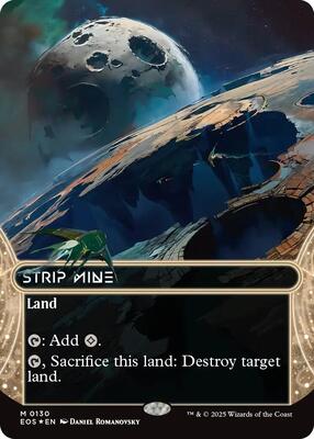 Strip Mine (0130) (Borderless) (Galaxy Foil) card from Edge of Eternities: Stellar Sights