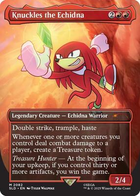 Knuckles the Echidna card from Secret Lair Drop Series