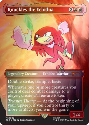 Knuckles the Echidna (Rainbow Foil) card from Secret Lair Drop Series