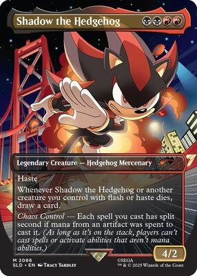 Shadow the Hedgehog card from Secret Lair Drop Series