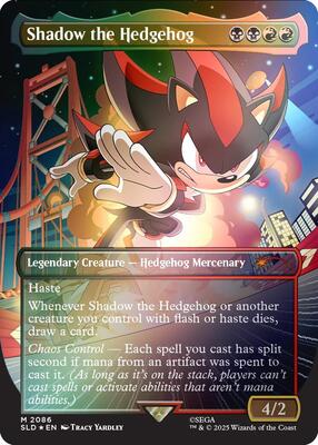Shadow the Hedgehog (Rainbow Foil) card from Secret Lair Drop Series