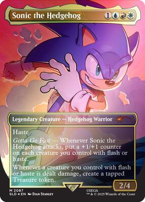 Sonic the Hedgehog (Rainbow Foil) card from Secret Lair Drop Series
