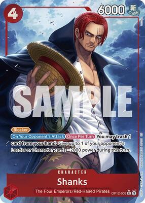 Shanks (008) (Alternate Art) card from Legacy of the Master