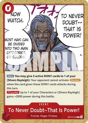 To Never Doubt--That Is Power! card from Legacy of the Master