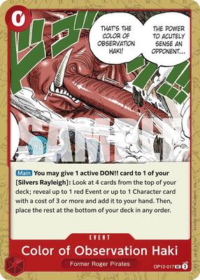 Color of Observation Haki card from Legacy of the Master