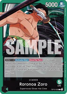Roronoa Zoro (020) card from Legacy of the Master