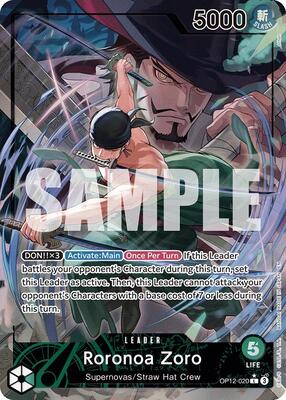 Roronoa Zoro (020) (Alternate Art) card from Legacy of the Master