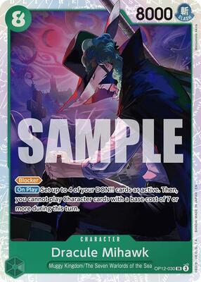 Dracule Mihawk card from Legacy of the Master