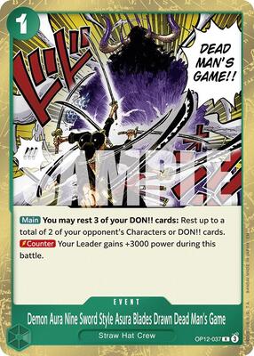 Demon Aura Nine Sword Style Asura Blades Drawn Dead Man's Game card from Legacy of the Master
