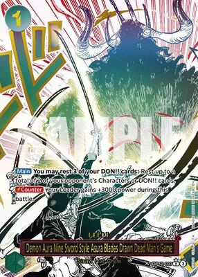 Demon Aura Nine Sword Style Asura Blades Drawn Dead Man's Game (Alternate Art) card from Legacy of the Master