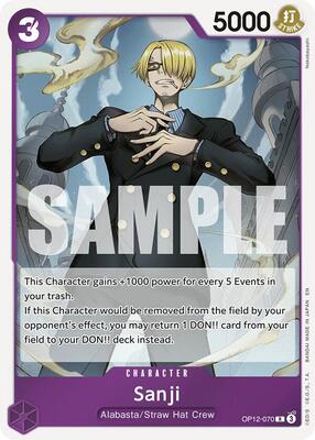 Sanji (070) card from Legacy of the Master