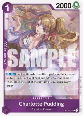 Charlotte Pudding card from Legacy of the Master