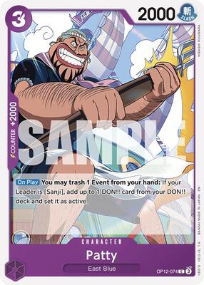 Patty card from Legacy of the Master