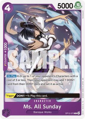 Ms. All Sunday card from Legacy of the Master