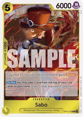 Sabo card from Legacy of the Master
