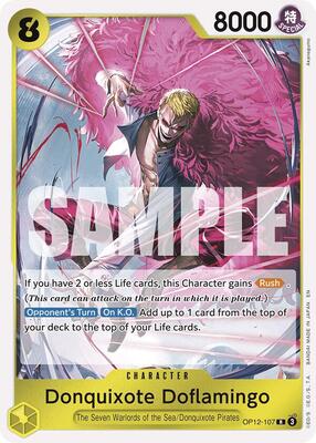 Donquixote Doflamingo card from Legacy of the Master
