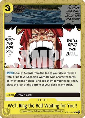 We'll Ring the Bell Waiting for You!! card from Legacy of the Master