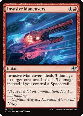 Invasive Maneuvers card from Edge of Eternities