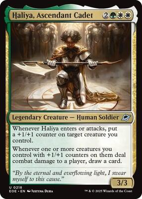 Haliya, Ascendant Cadet card from Edge of Eternities