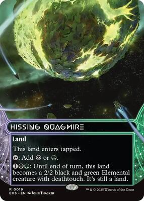 Hissing Quagmire (0019) (Borderless) card from Edge of Eternities: Stellar Sights
