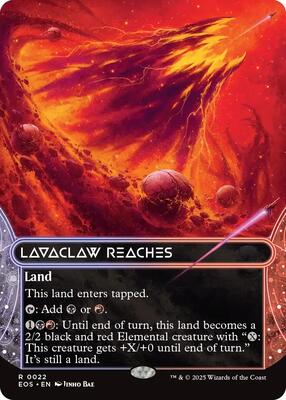 Lavaclaw Reaches (0022) (Borderless) card from Edge of Eternities: Stellar Sights