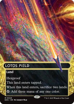 Lotus Field (0023) (Borderless) card from Edge of Eternities: Stellar Sights
