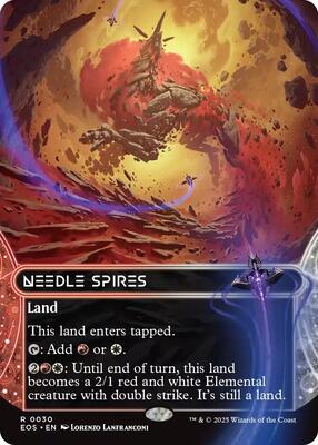 Needle Spires (0030) (Borderless) card from Edge of Eternities: Stellar Sights