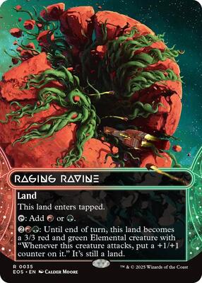 Raging Ravine (0035) (Borderless) card from Edge of Eternities: Stellar Sights