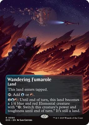 Wandering Fumarole (0090) (Borderless) card from Edge of Eternities: Stellar Sights