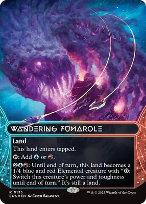 Wandering Fumarole (0135) (Borderless) (Galaxy Foil) card from Edge of Eternities: Stellar Sights