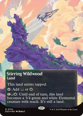 Stirring Wildwood (0174) (Borderless) (Galaxy Foil) card from Edge of Eternities: Stellar Sights