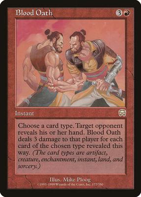 Blood Oath card from Mercadian Masques