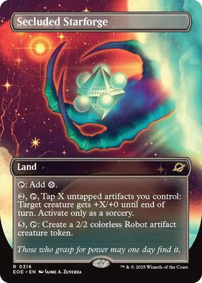 Secluded Starforge (Borderless) card from Edge of Eternities
