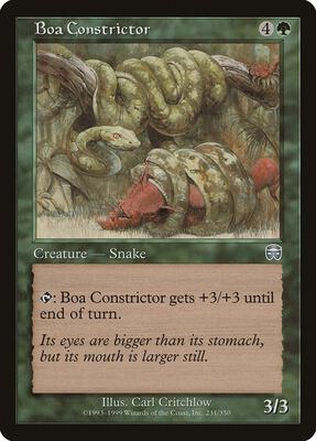 Boa Constrictor card from Mercadian Masques