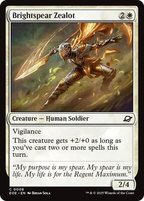 Brightspear Zealot card from Edge of Eternities