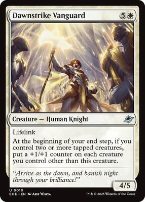 Dawnstrike Vanguard card from Edge of Eternities