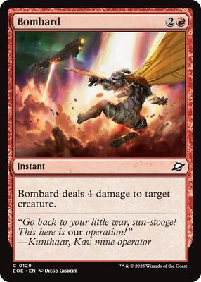 Bombard card from Edge of Eternities