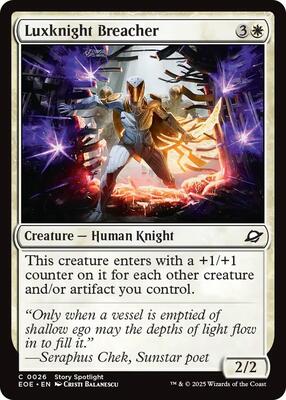 Luxknight Breacher card from Edge of Eternities