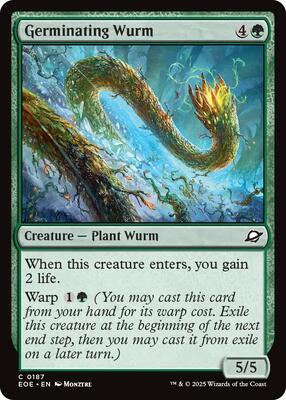Germinating Wurm card from Edge of Eternities