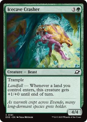 Icecave Crasher card from Edge of Eternities